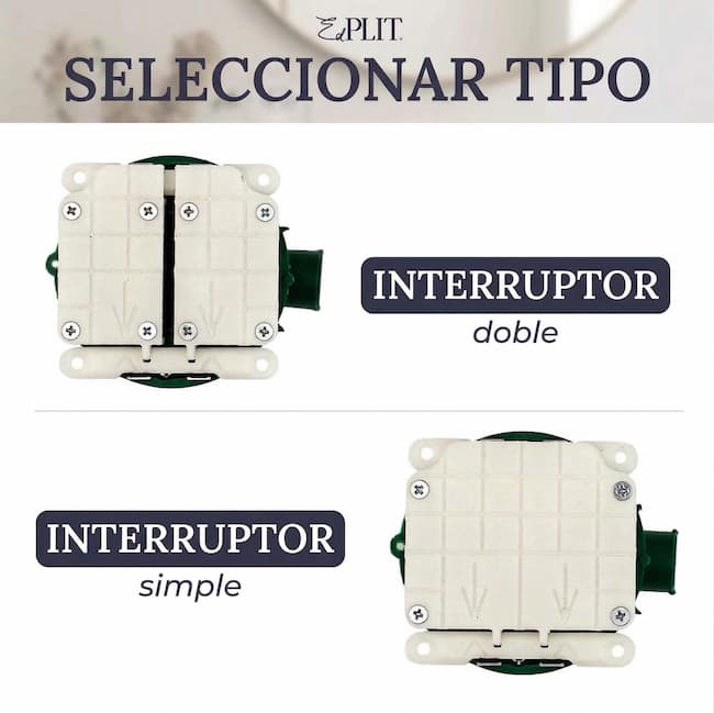 Interruptor Invisible Simple EDPLIT - Vista frontal
